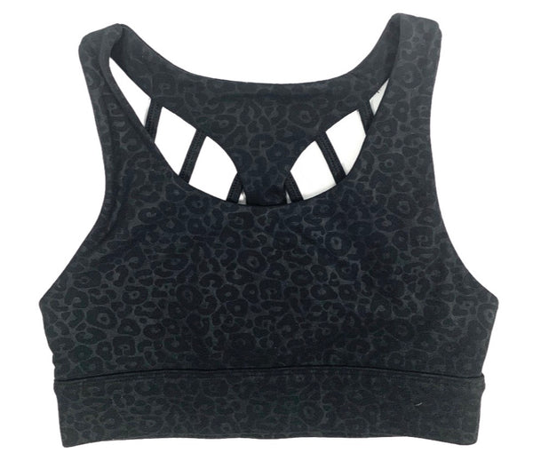 Empower Sports Bra - Black Leopard (Size Up)
