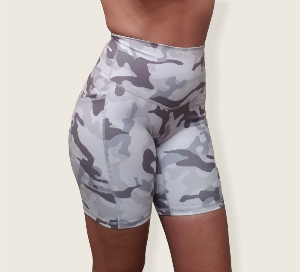 On The Move Biker Shorts 7” - Glacier Camo – STRONGER THAN YOUR LAST EXCUSE